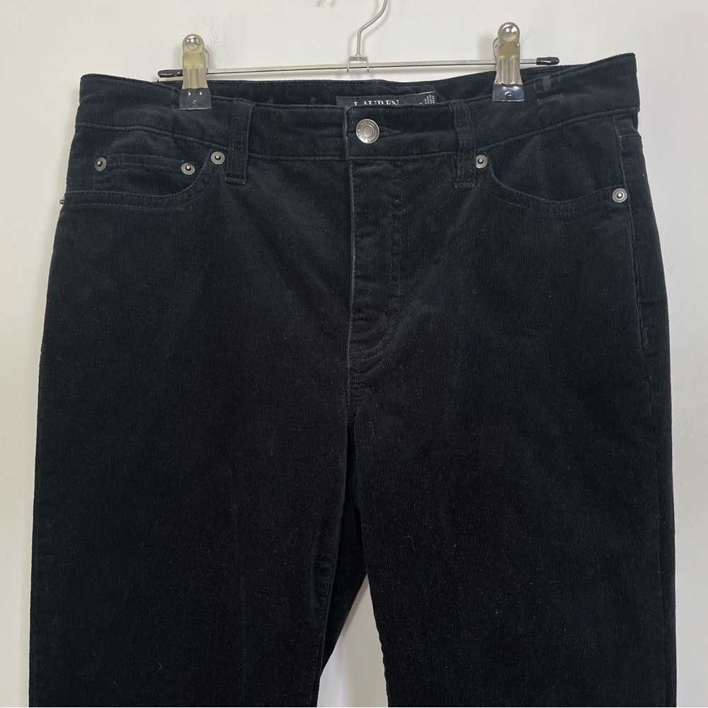 EUC Ralph‎ Lauren Women’s Black Corduroy Straight Leg Pants Size 6